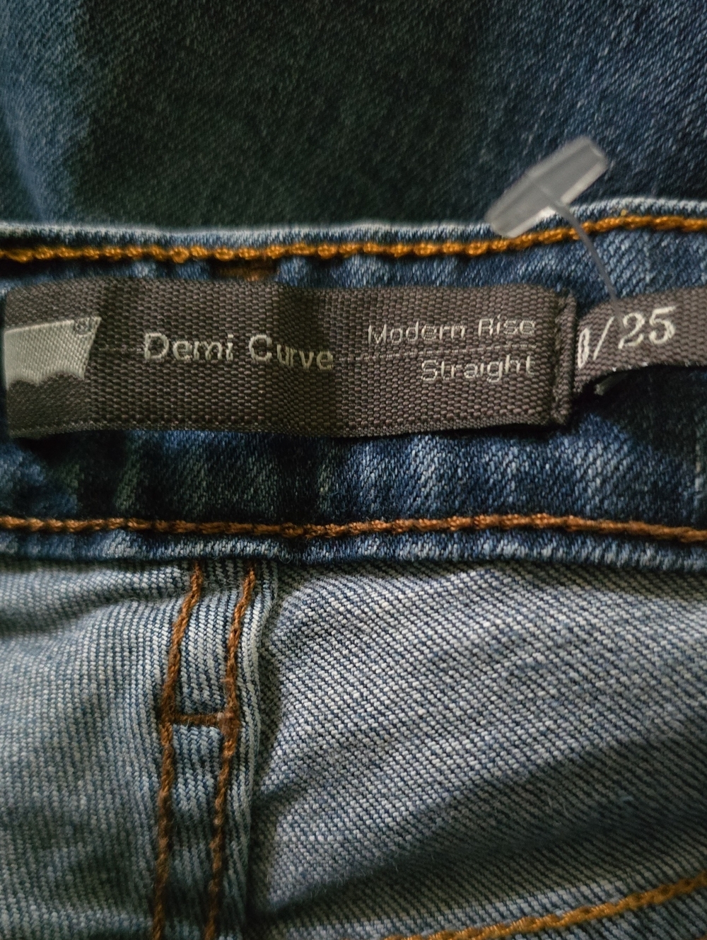 Levi's Jeans Women's Size 0 25 Blue Demi Curve Modern Rise Straight Jeans